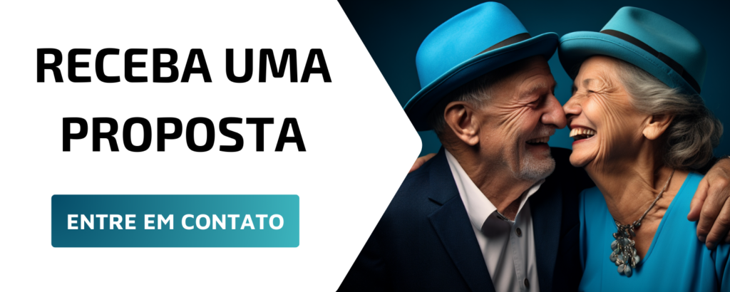 Banner de CTA da Preks com casal de idosos feliz se olhando e sorrindo e texto chamando para receber uma proposta